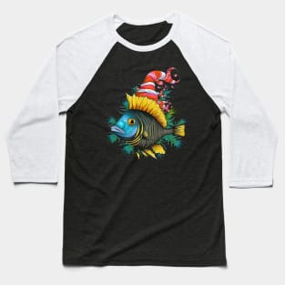 Angelfish Christmas Baseball T-Shirt